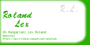 roland lex business card